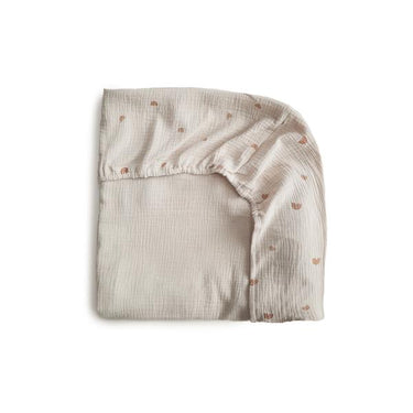 Mushie Extra Soft Muslin Crib Sheet, Rainbows